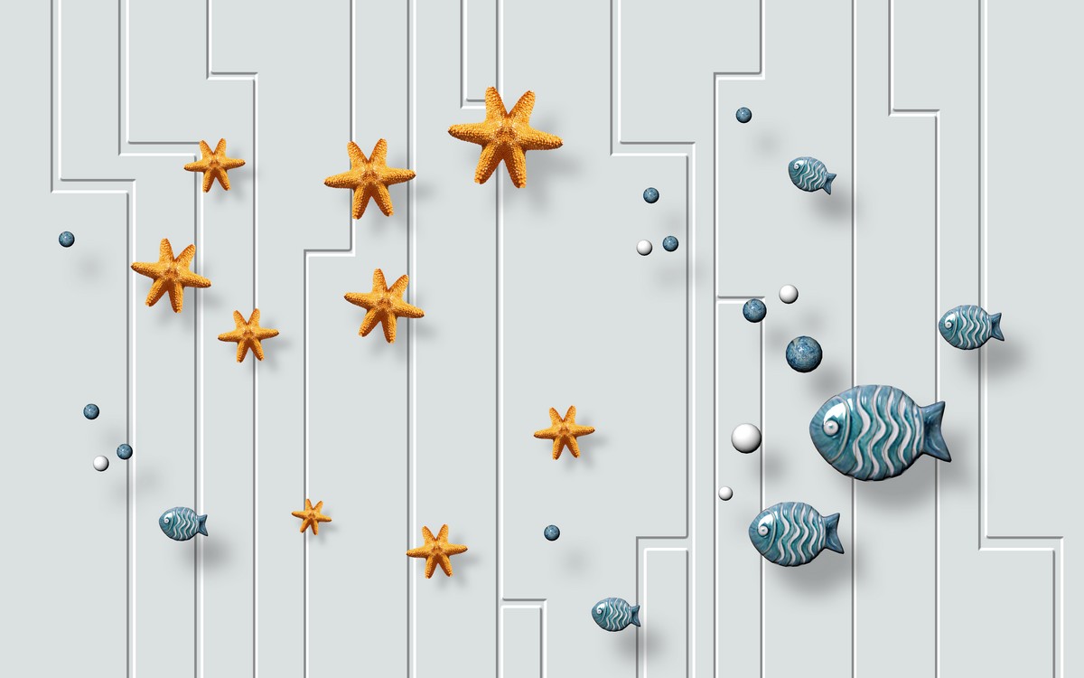 Морские жители в графике